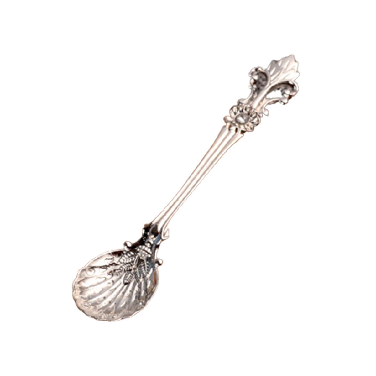 Coffee Spoon Mirror Polish Wear-resistant Zinc Alloy-Silver