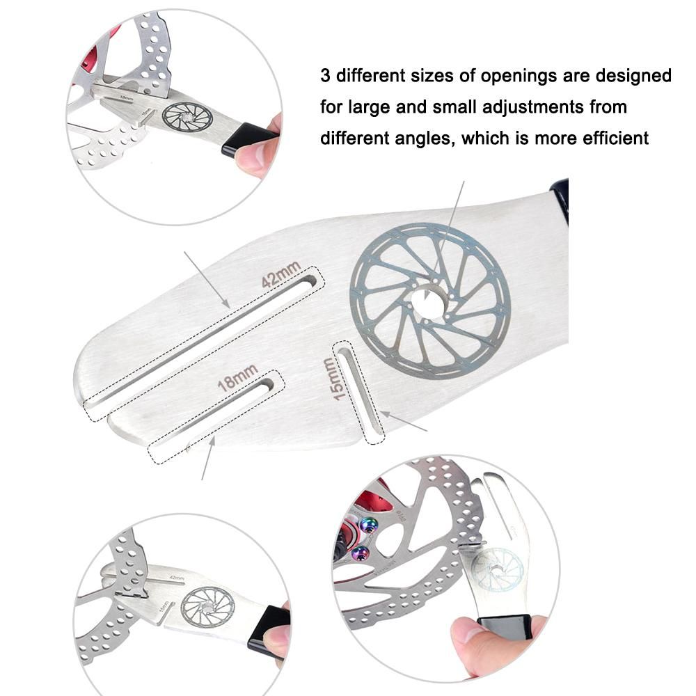 Bike Rotor Truing Fork Bicycle Disc Brake Alignment Tool 3-Slot Adjustment Wrench for MTB Mountain Road Bike