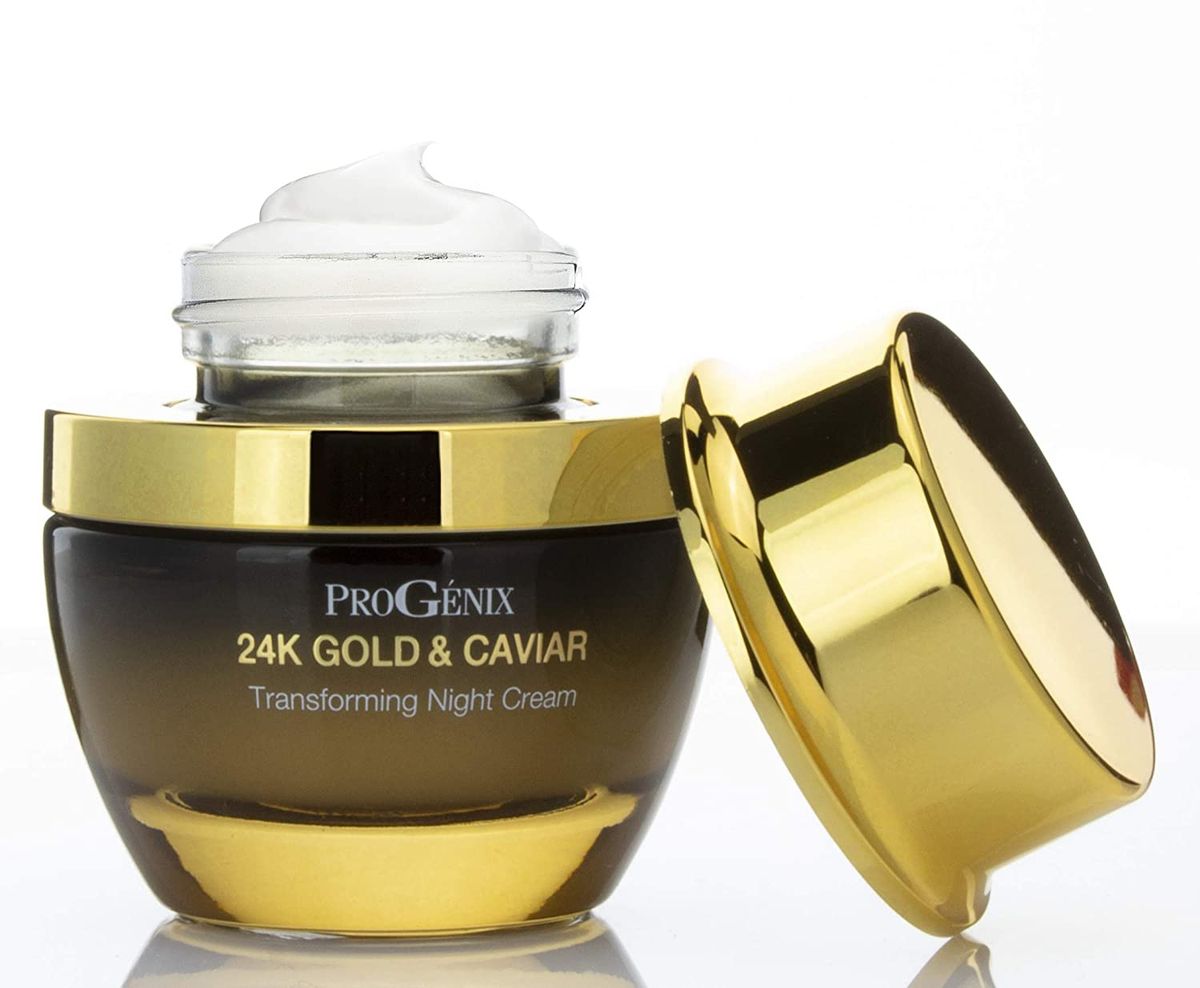 Retinol Night Cream,Gold And Vegan Green Caviar For Fine Lines, Wrinkles, And Dark Spots