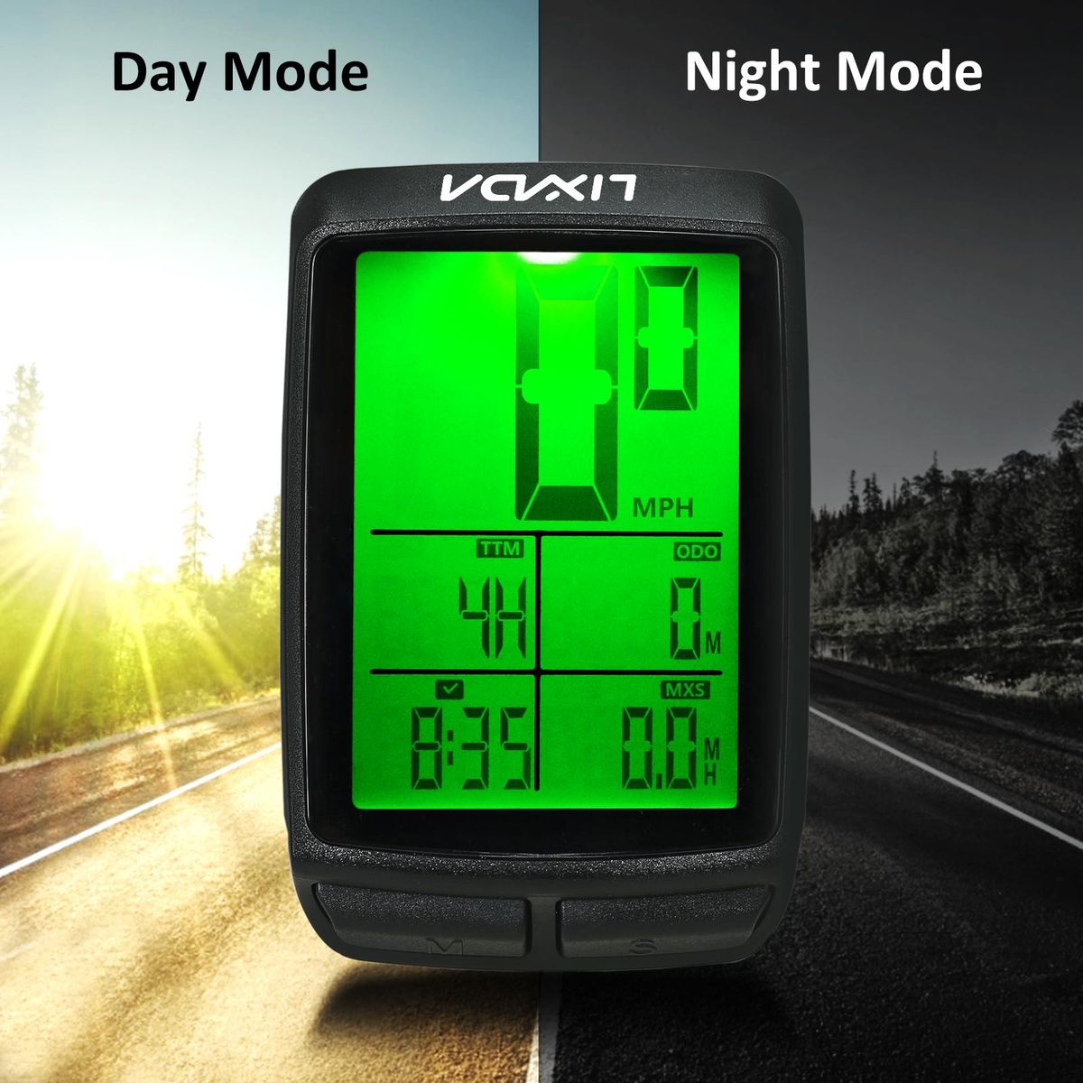 Lixada Wireless Bike Cycling Computer Bicycle Speedometer Odometer with LED Backlight