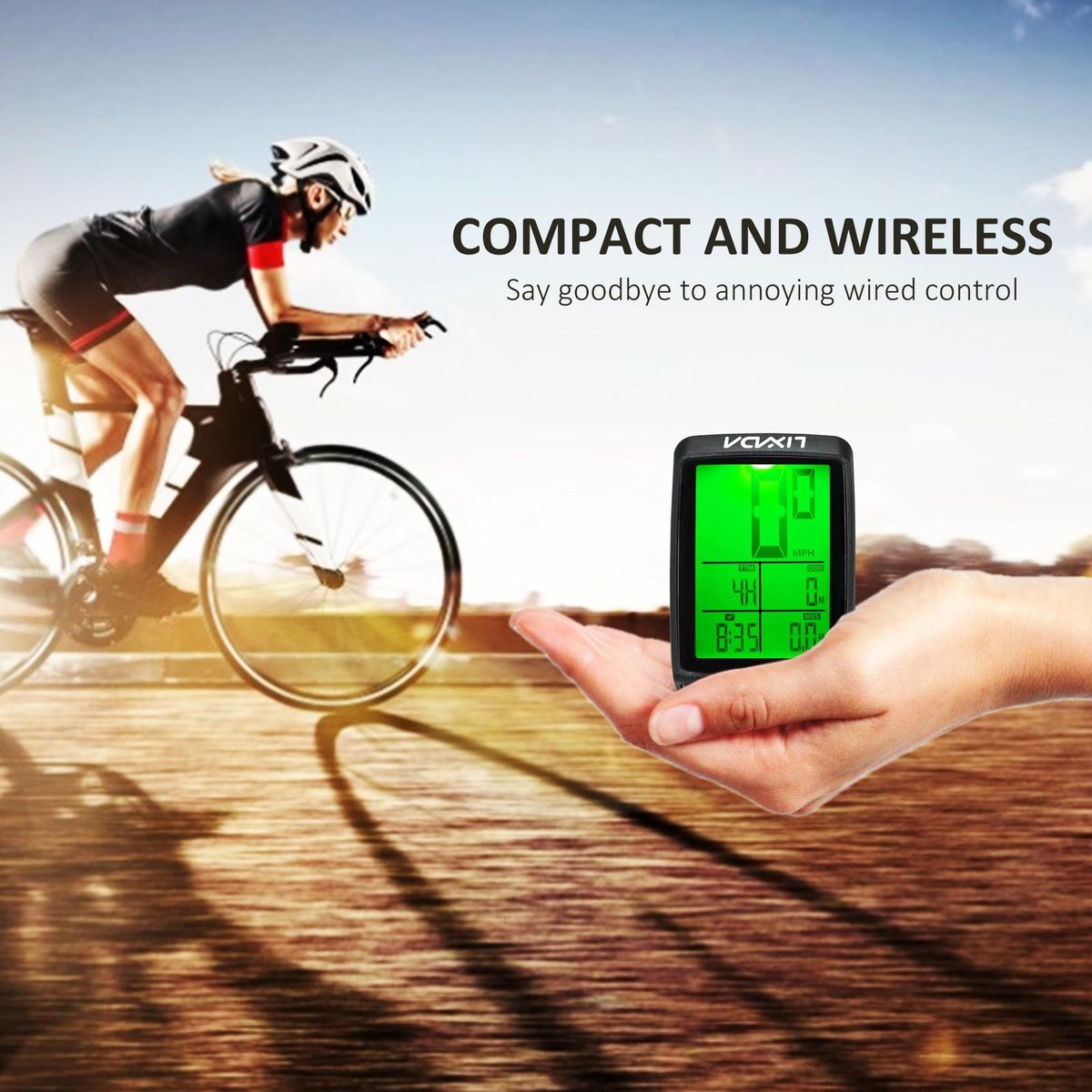 Lixada Wireless Bike Cycling Computer Bicycle Speedometer Odometer with LED Backlight