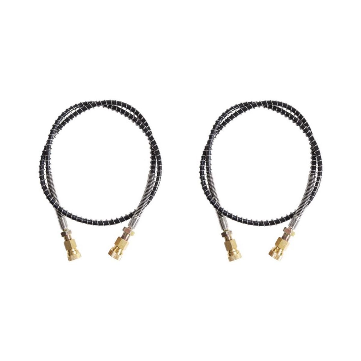 2Pcs High Pressure Hose with Spring Wrapped 100cm Long PCP