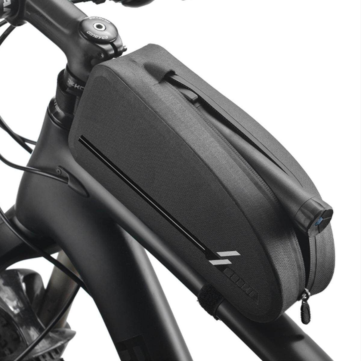 Bike Bicycle Front Frame Cycling Tube Pouch Holder Waterproof Saddle Bag Pannier Trumpet