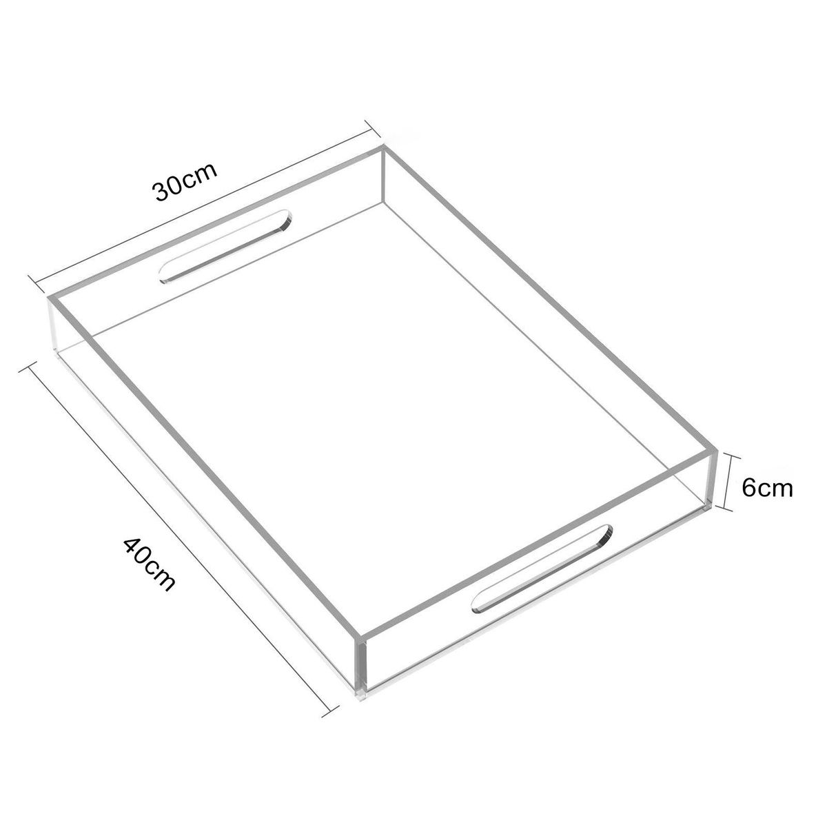 Snack Serving Tray Acrylic Serving Tray with Handle Versatile Home