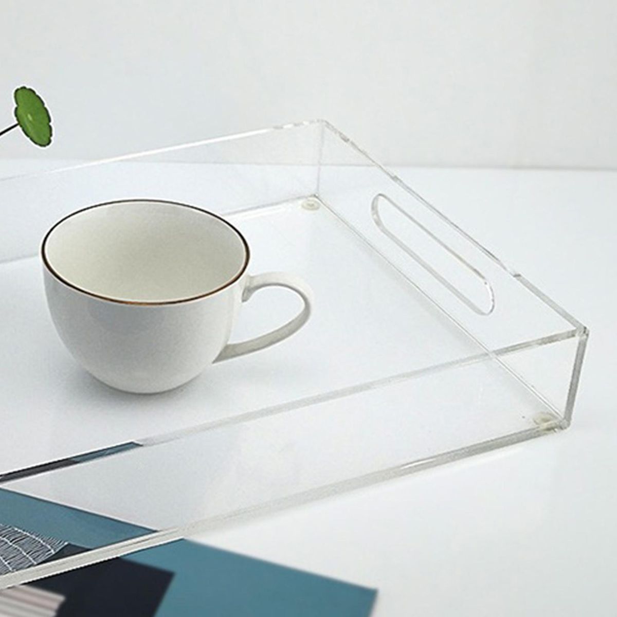 Snack Serving Tray Acrylic Serving Tray with Handle Versatile Home
