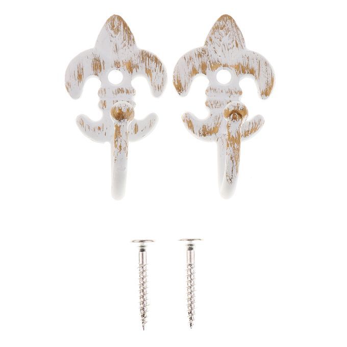 2x Curtain Tie Back Hooks Window Blind Tiebacks Hanger Type 2 - 009