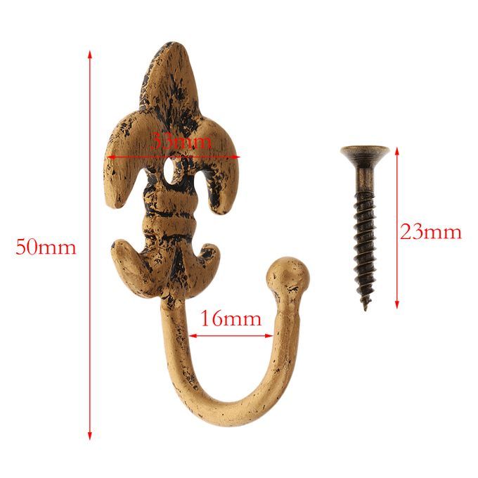 2x Curtain Tie Back Hooks Window Blind Tiebacks Hanger Type 2 - 009