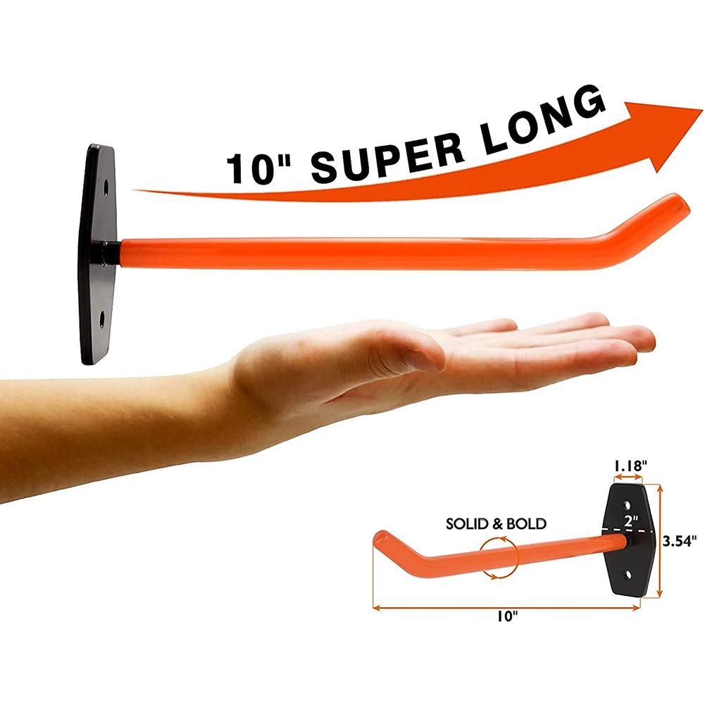 4 PCS Garage Hooks with Anti-Slip Coating,Hang Heavy Tools