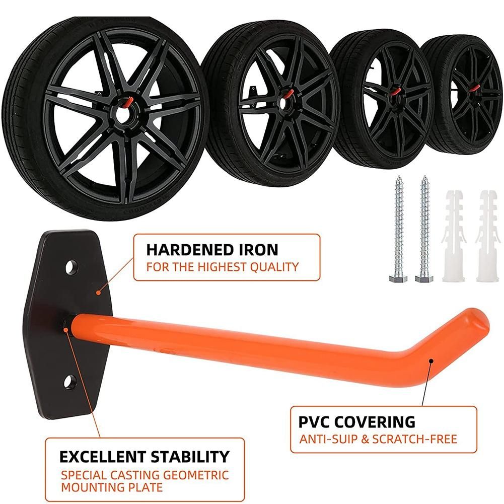 4 PCS Garage Hooks with Anti-Slip Coating,Hang Heavy Tools
