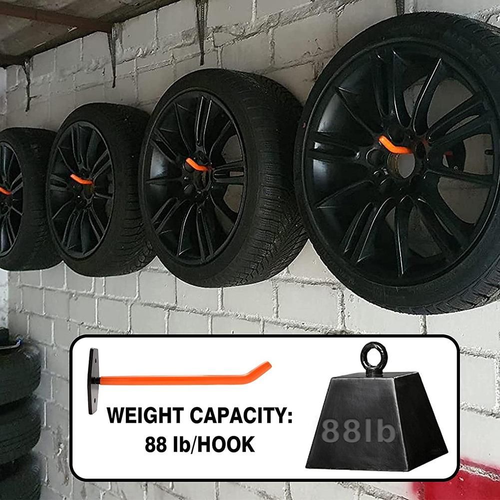 4 PCS Garage Hooks with Anti-Slip Coating,Hang Heavy Tools