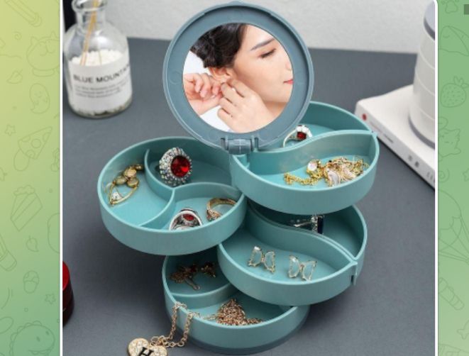 Beautiful ROTATING POTABLE JEWELRY BOX