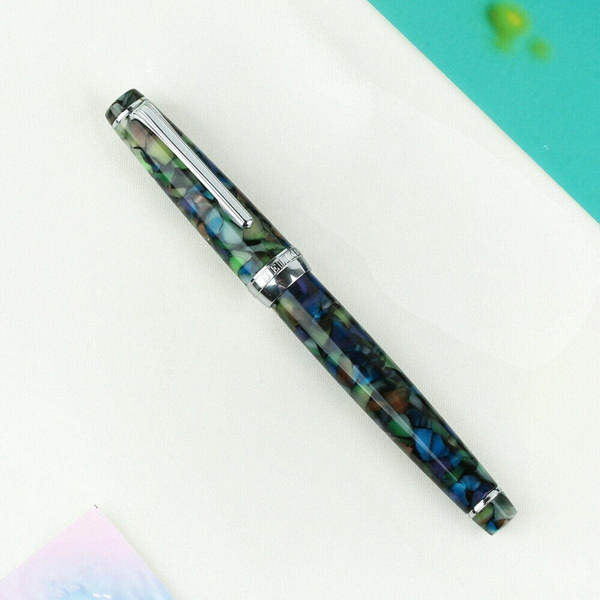 GIft For Women Moonman Delike New Moon Resin Fountain Pen EF/ F / Bent Nib Ink Pen Gift Box Green