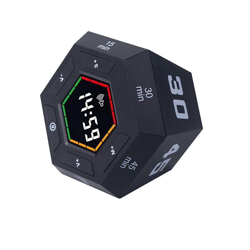Latest Hexagonal Flip Electronic Timer Time Self-Discipline