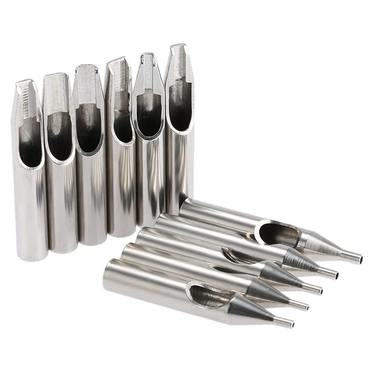 22PCS Stainless Steel Tattoo Nozzle Tips Set RL M1 DT Mixed
