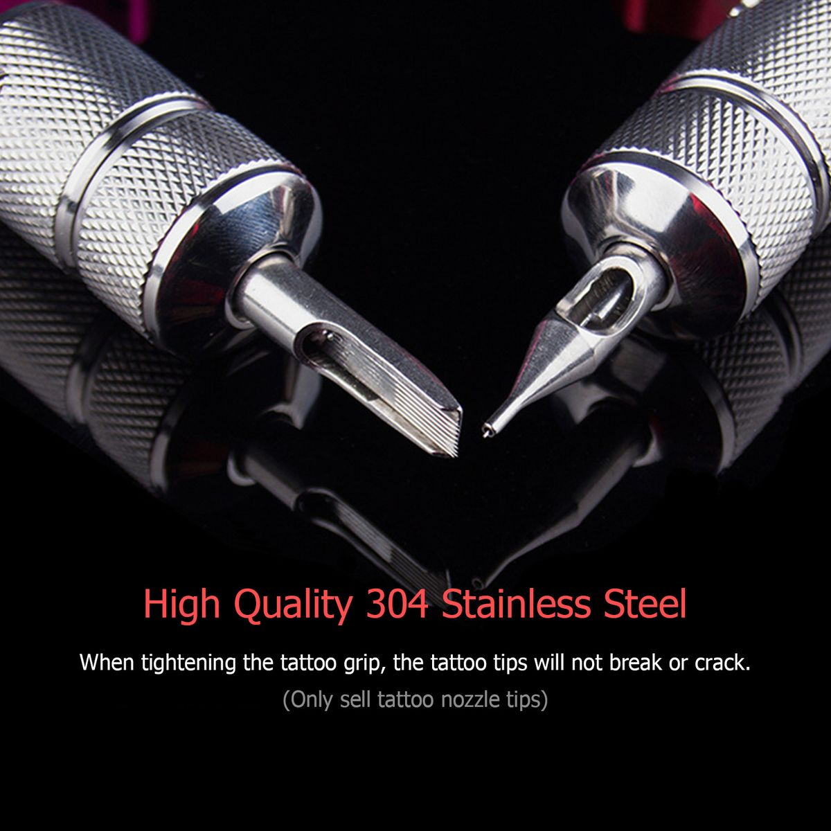 22PCS Stainless Steel Tattoo Nozzle Tips Set RL M1 DT Mixed