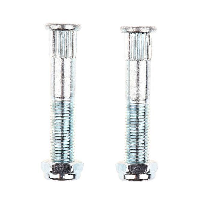 2 Pieces Skateboard Truck Kingpin With 2 Nuts Longboard Truck Silver