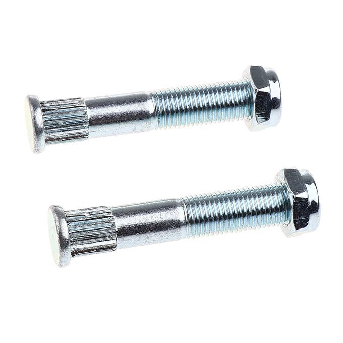 2 Pieces Skateboard Truck Kingpin With 2 Nuts Longboard Truck Silver