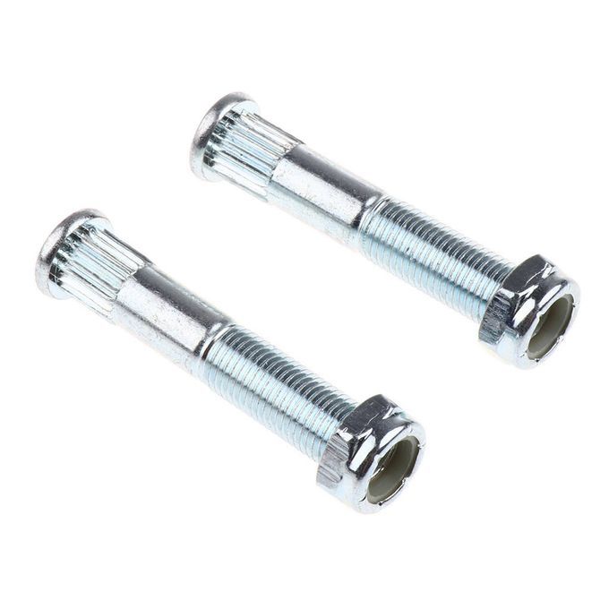 2 Pieces Skateboard Truck Kingpin With 2 Nuts Longboard Truck Silver