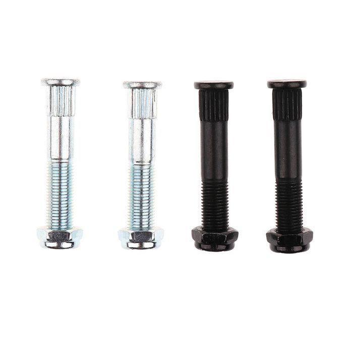 2 Pieces Skateboard Truck Kingpin With 2 Nuts Longboard Truck Silver