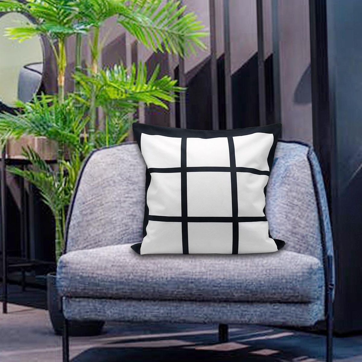 Modern Sublimation Blank Panel Pillow Case Sofa Couch Bedroom 9 Grids
