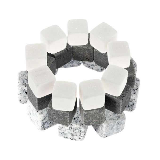 9PCS Whiskey Stones Set Chilling Stones Wooden Box Chilling