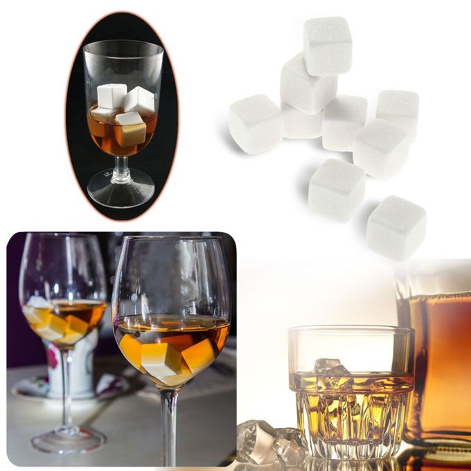 9PCS Whiskey Stones Set Chilling Stones Wooden Box Chilling