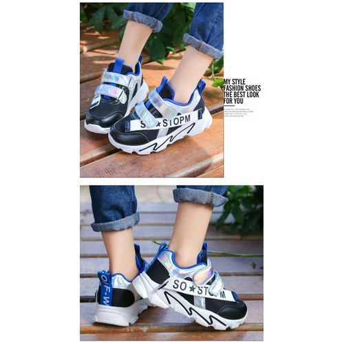 Teen Children's Leather Sports Shoes Casual Running -Blue