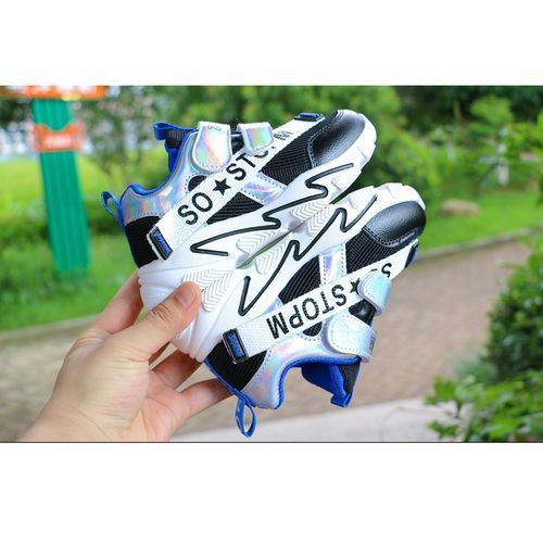 Teen Children's Leather Sports Shoes Casual Running -Blue