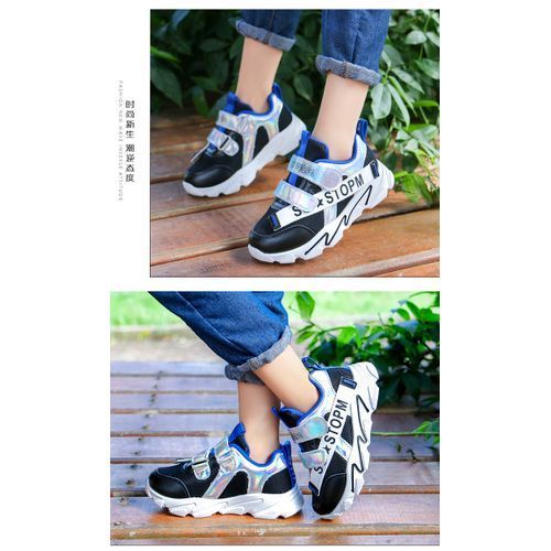 Teen Children's Leather Sports Shoes Casual Running -Blue