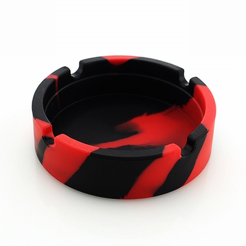 Silicone Soft Round Ashtray Ash Tray Holder PLuminous Portable Anti-scalding Cigarette Holder Multicolor Weed Accessories