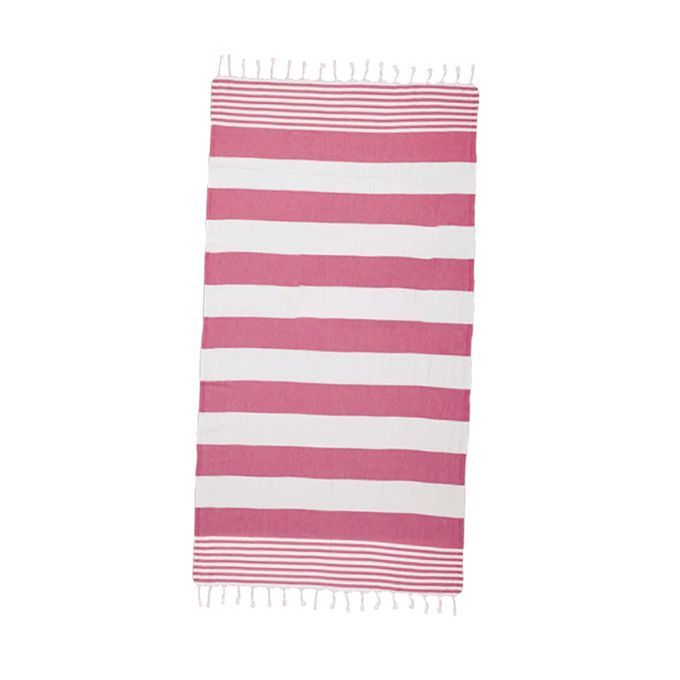 Turkish Cotton Towels Beach Bath Gym Spa Hammam Throw 90x190cm Pink