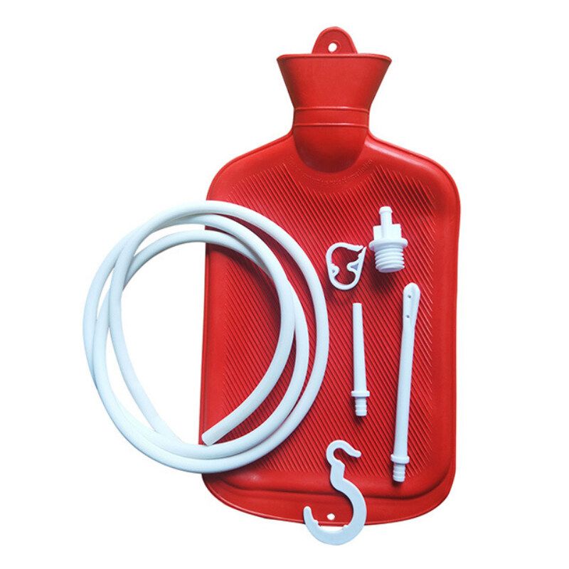 2L Manual Reusable Enema Bag Hot Water Bottle Colonic Irrigation Cleansing