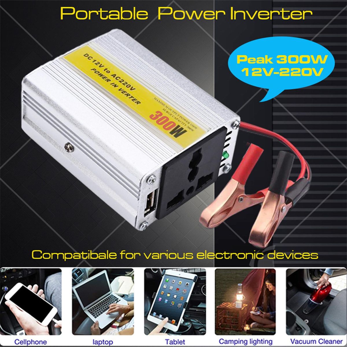 Car Power DC 12V Car Home Outdoor Camping Wave Power