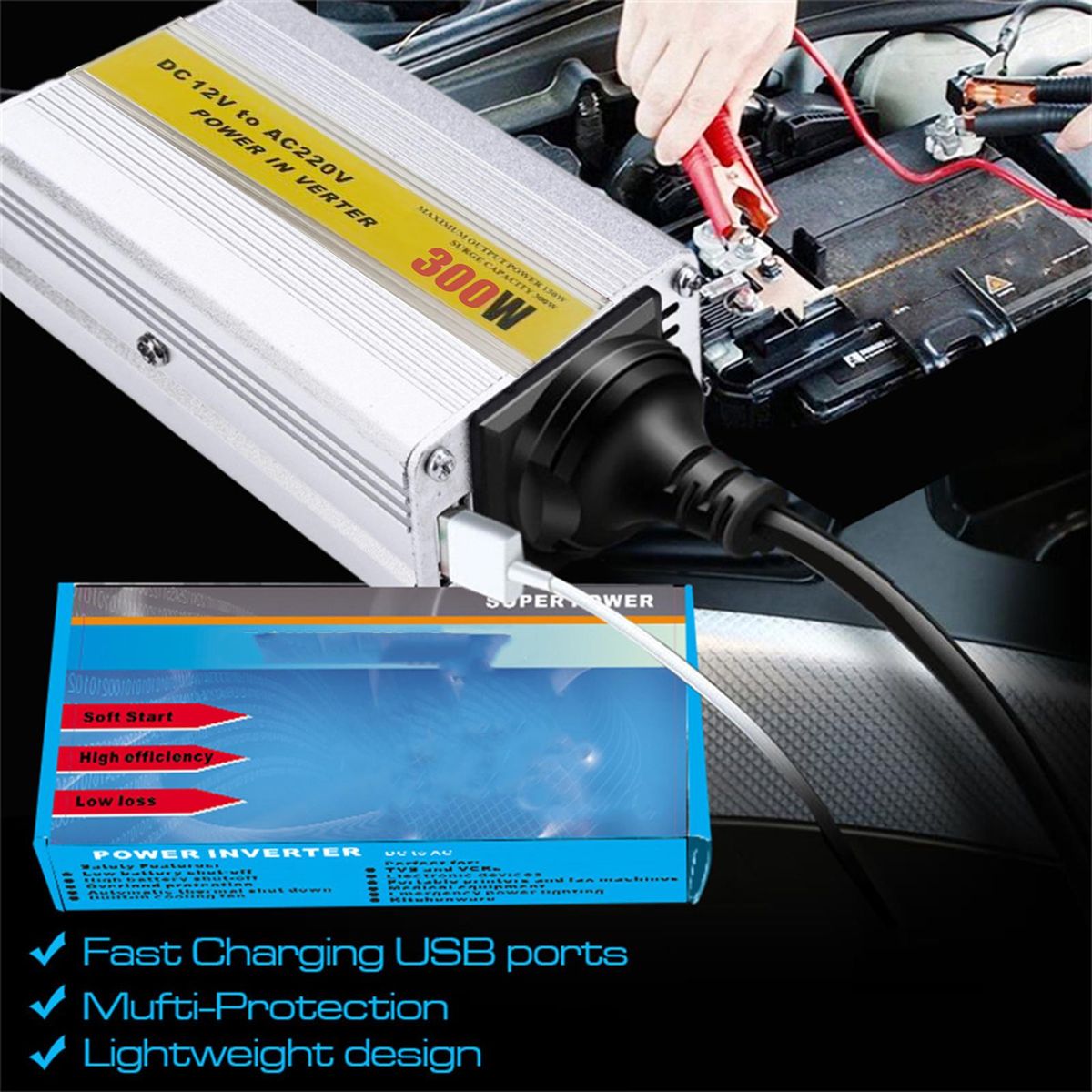 Car Power DC 12V Car Home Outdoor Camping Wave Power