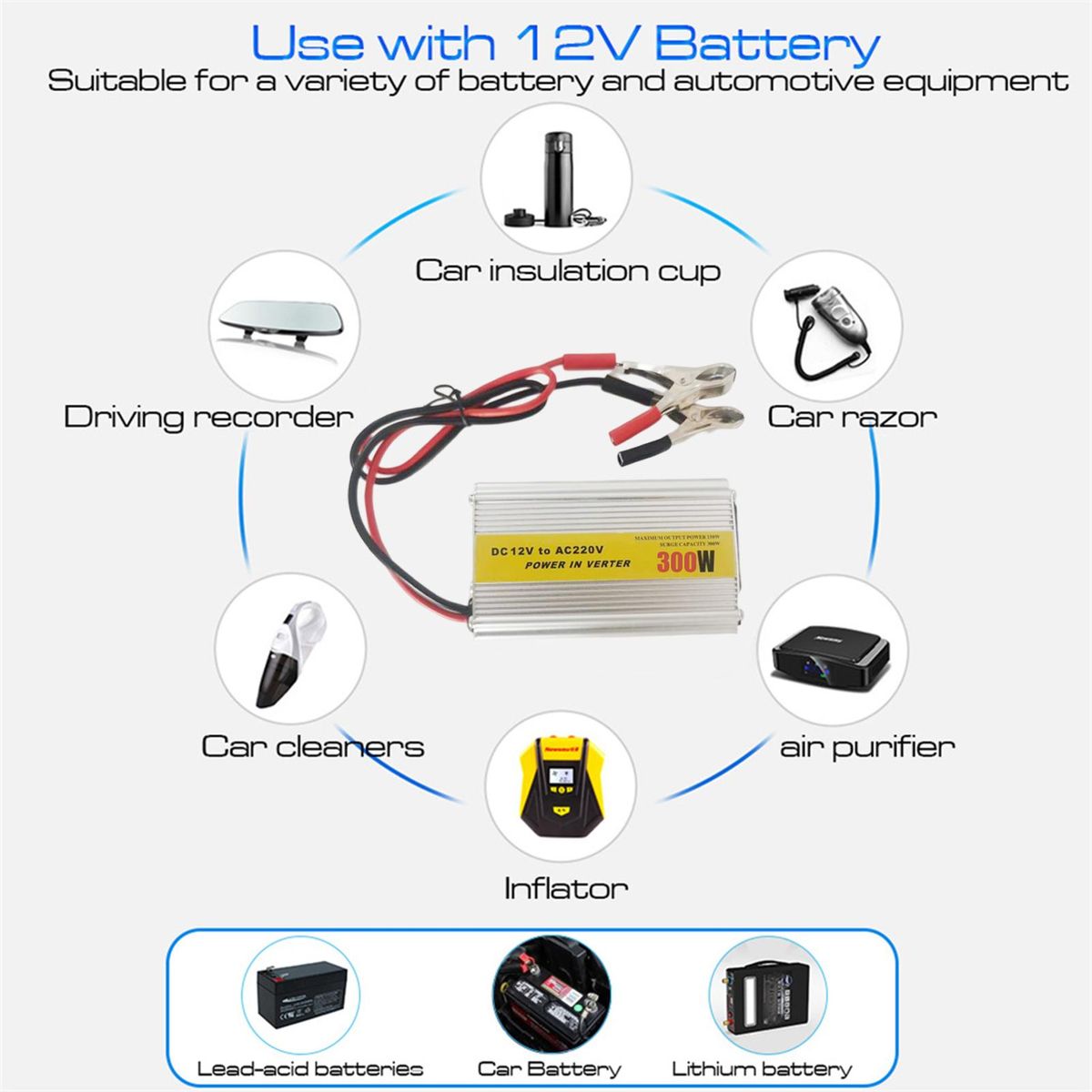 Car Power DC 12V Car Home Outdoor Camping Wave Power
