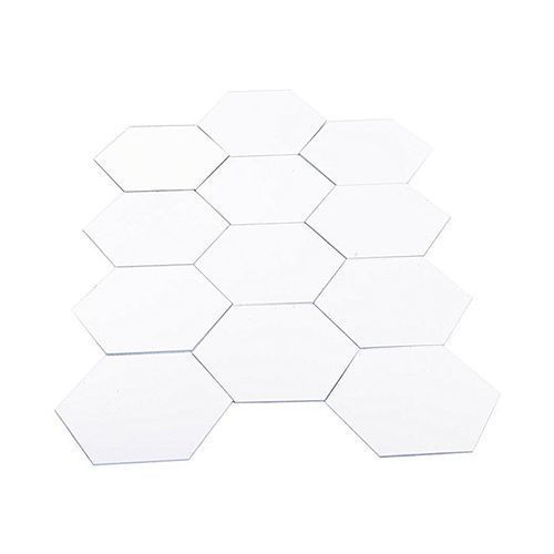 Mirror 12 Piece Hexagon Acrylic Mirror Wall Stickers Wall Decor Home Decoration-Silver