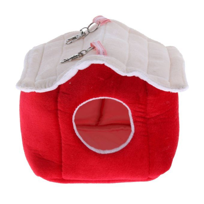 Pet Supplies - Swing Hut Hammock With Hooks For Ferret, Hamster, Red