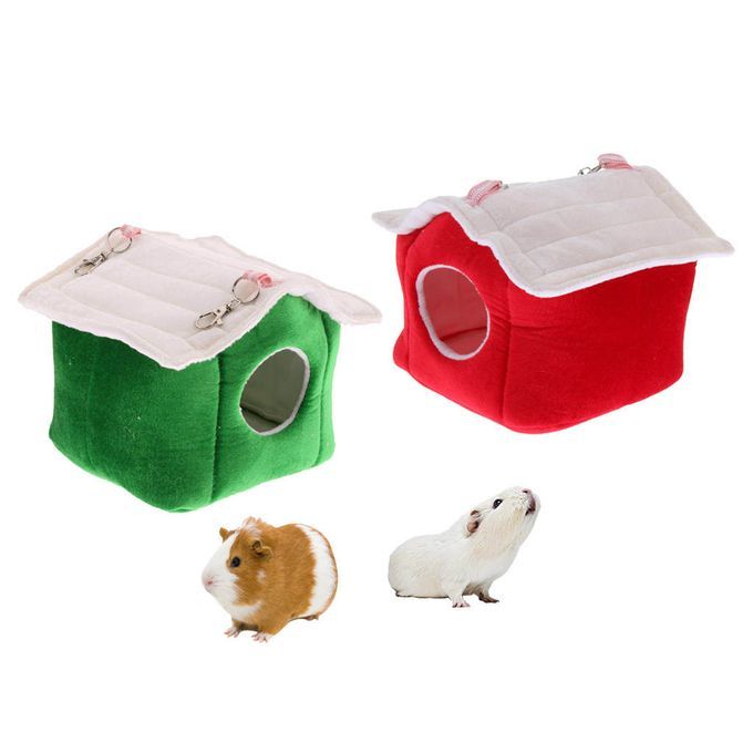 Pet Supplies - Swing Hut Hammock With Hooks For Ferret, Hamster, Red