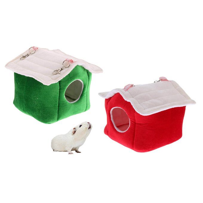 Pet Supplies - Swing Hut Hammock With Hooks For Ferret, Hamster, Red