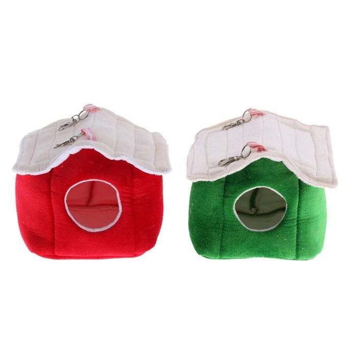 Pet Supplies - Swing Hut Hammock With Hooks For Ferret, Hamster, Red