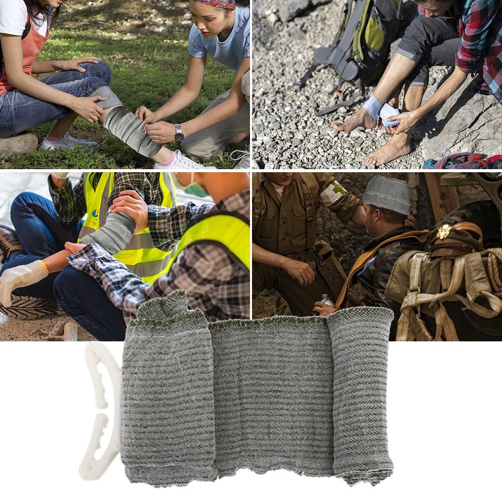 4'' / 6'' Israeli Emergency Trauma Bandage Tourniquet Outdoor Elastic Wound Dressing First Aid Bandage