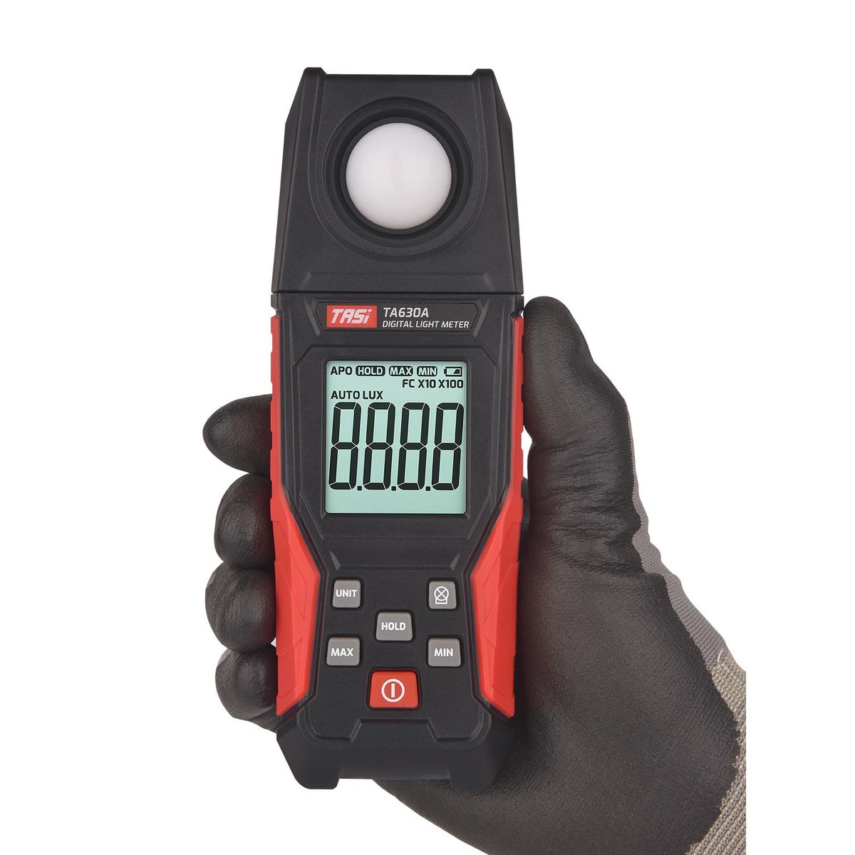 TASI Digital Light Meter Illuminance Lux Meter with Record Function LCD Display 0~200,000 Measurement Range Flexible Sensor Light Tester for Photography Plants Indoor Outdoor