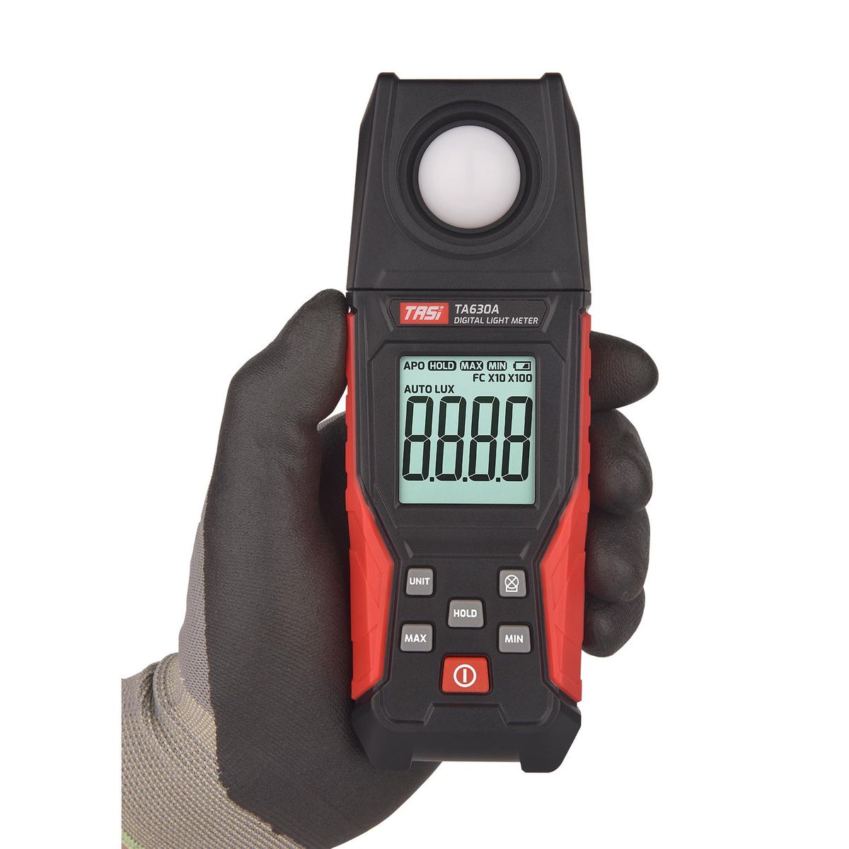 TASI Digital Light Meter Illuminance Lux Meter with Record Function LCD Display 0~200,000 Measurement Range Flexible Sensor Light Tester for Photography Plants Indoor Outdoor