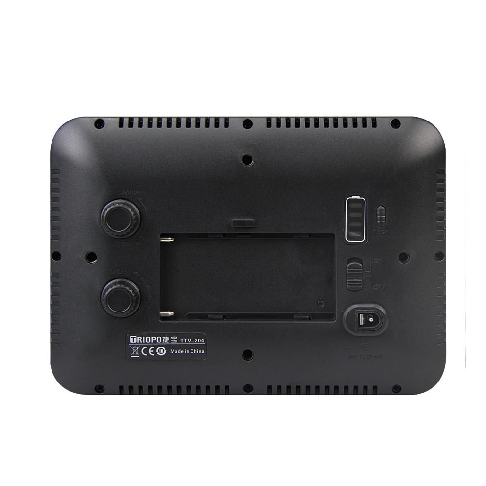 Triopo TTV-204 Ultra Thin Photographic Equipment LED Camera Video Light Lamp Panel 3200K~5500K Dimmable for Canon Nikon Pentax DSLR Camera Video Camcorder Fit for Sony NP-F NP-FM NP-H Series Battery AA Battery Pack