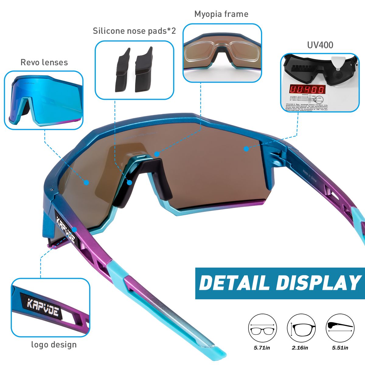 Kapvoe Polarized Glasses Fishing Accessories Man C