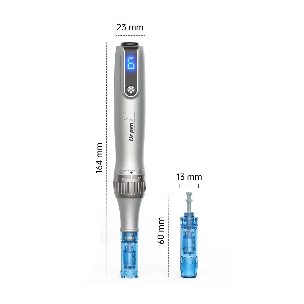 Electric Derma Pen Skin Care Tool Mesotherapy Auto Micro Derma Therapy With Cartridges 18pins *2 + 24pins *2 + 36pins *2 + 42pins *2 + Nano-R *2