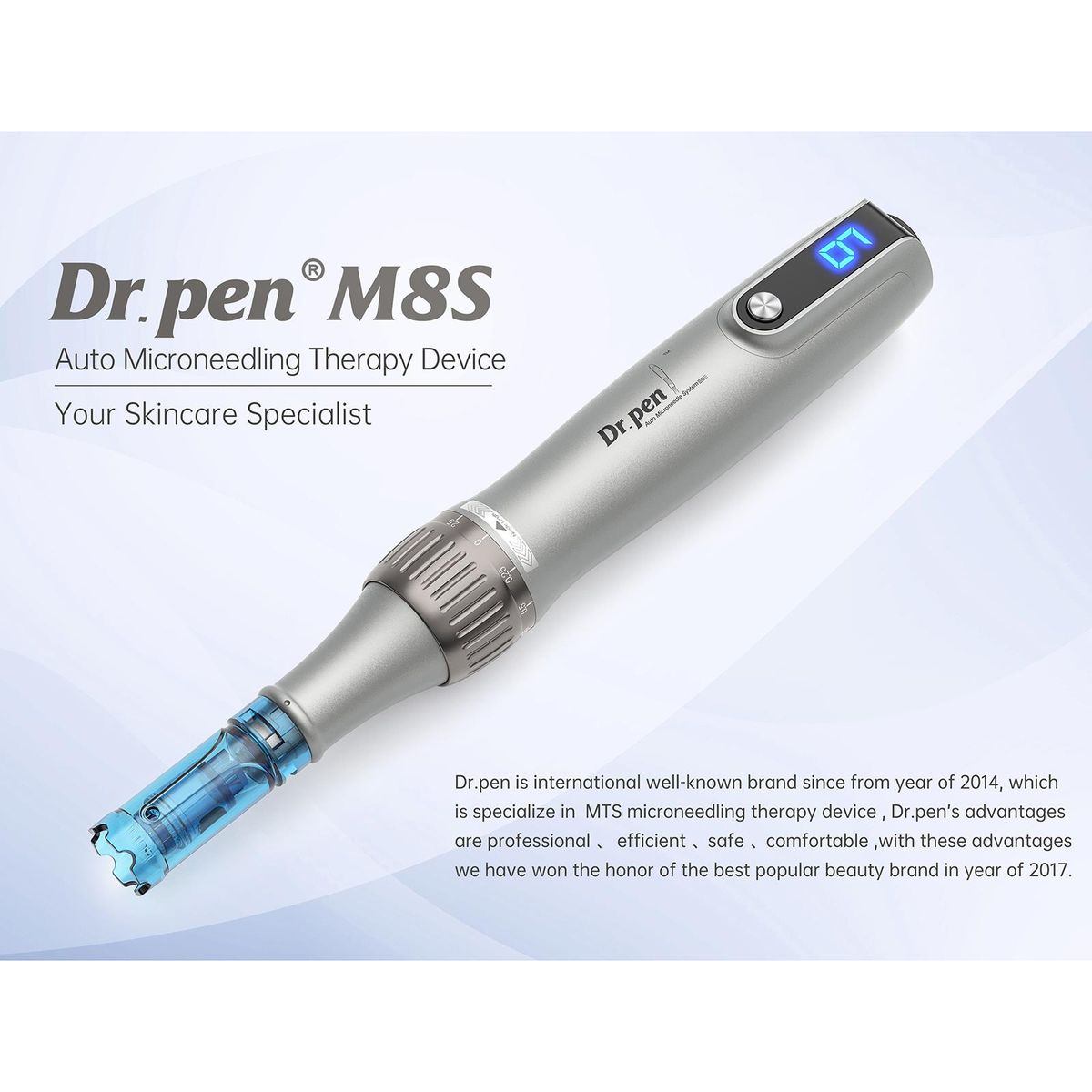 Electric Derma Pen Skin Care Tool Mesotherapy Auto Micro Derma Therapy With Cartridges 18pins *2 + 24pins *2 + 36pins *2 + 42pins *2 + Nano-R *2
