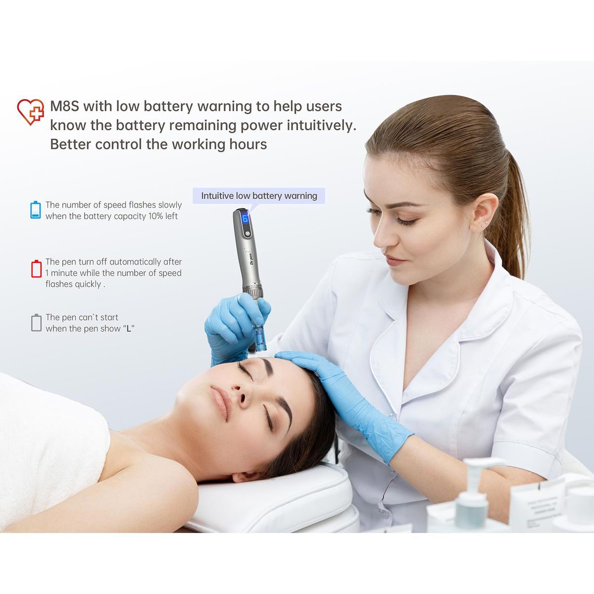 Electric Derma Pen Skin Care Tool Mesotherapy Auto Micro Derma Therapy With Cartridges 18pins *2 + 24pins *2 + 36pins *2 + 42pins *2 + Nano-R *2