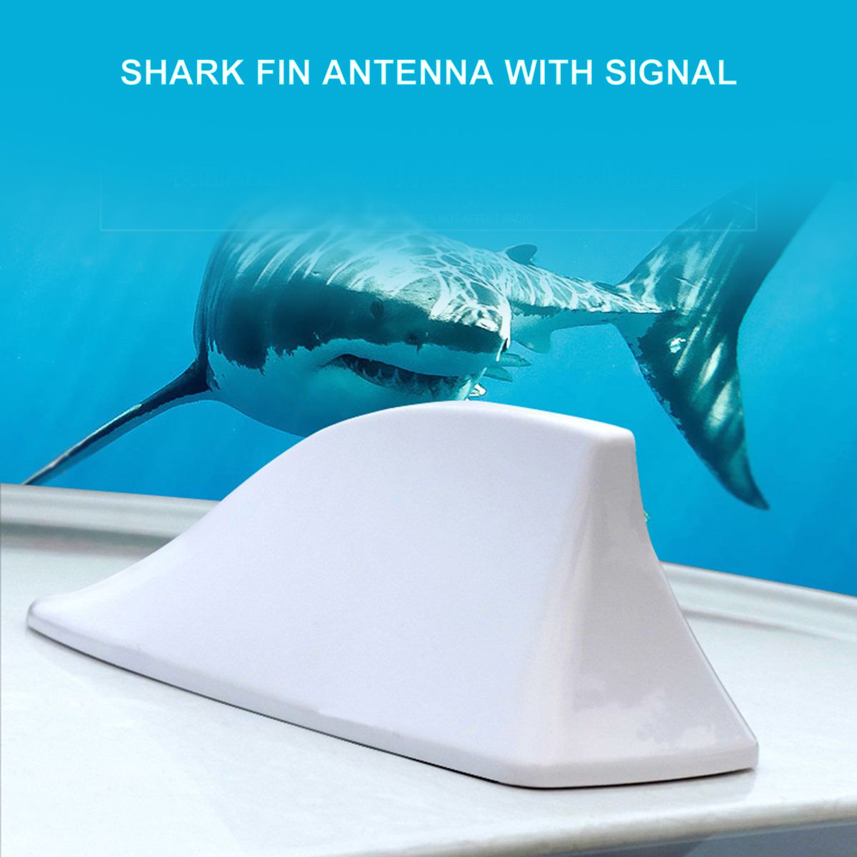 Car Antenna Self-adhesive Universal Shark Fin Shape-Black