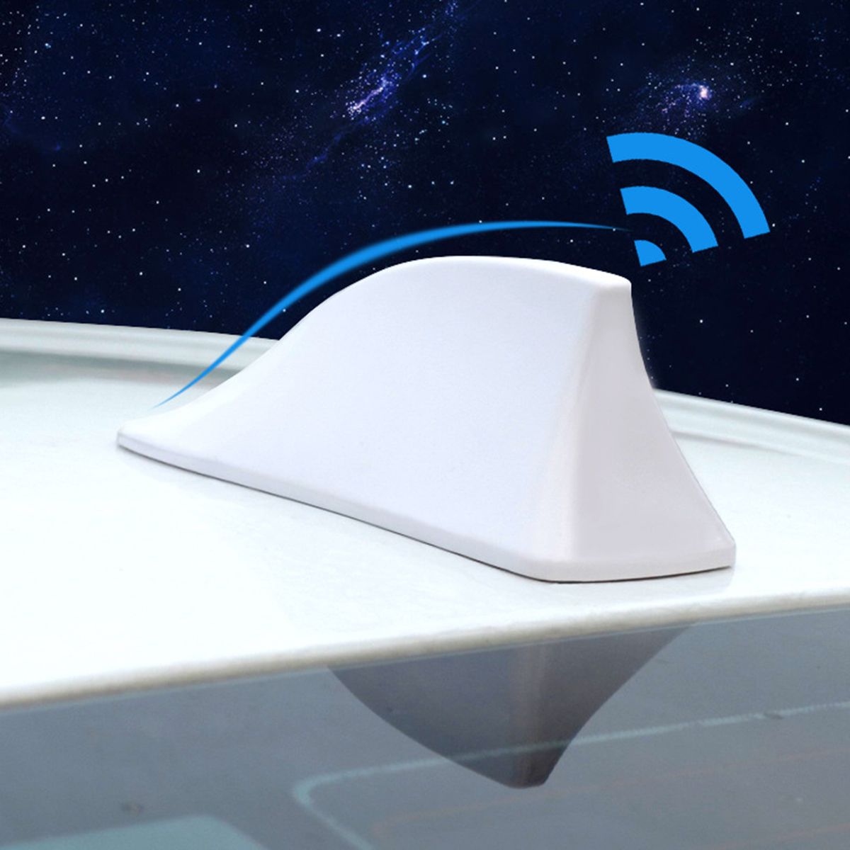 Car Antenna Self-adhesive Universal Shark Fin Shape-Black